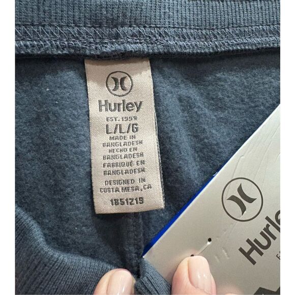 HURLEY - NWT - M Sz L Mid-Weight Fleece Joggers in Coastal Blue - Picture 10 of 15